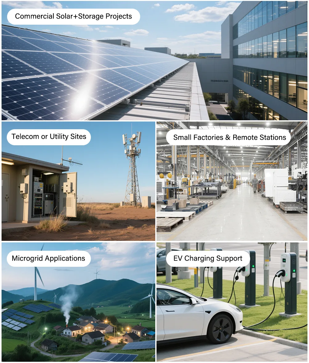 Application Scenarios of the HT InfinitePower 30kW 80kWh Outdoor Energy Storage System